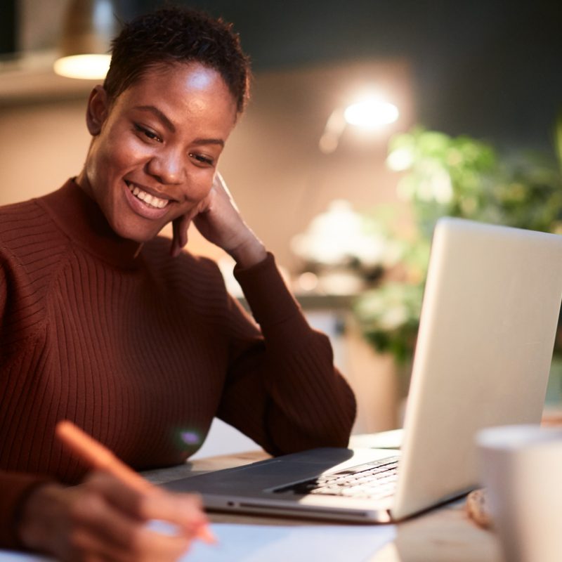 woman-writing-document